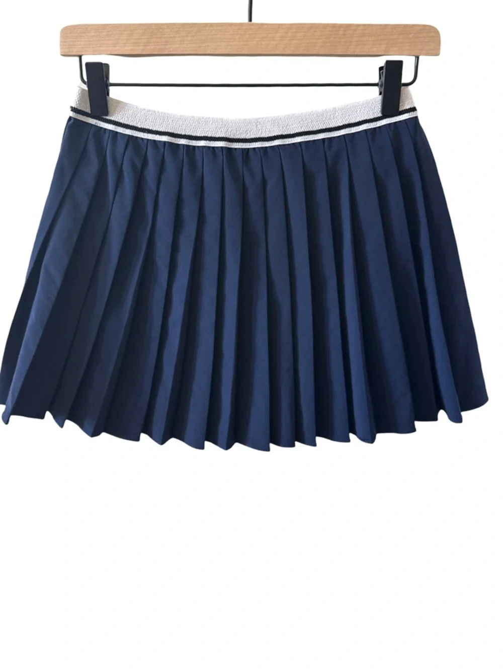Sergio‎ Tacchini Vigentino Tennis Skort Navy Blue Pleated White Stripe Waist XS